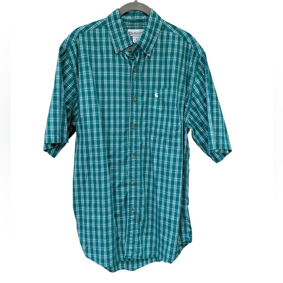 Carhartt Other - Carhartt Green Casual Button Down Shirt size Medium